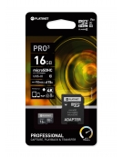 PLATINET microSDHC SECURE DIGITAL + ADAPTER SD 16GB class10 UIII 90MB/s [44001]