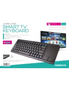 KEYBOARD WIRELESS US OMEGA FOR SMART TV BLACK + TOUCHPAD [43666]