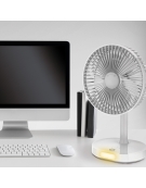 PLATINET RECHARGEABLE DESK FAN 3000 MAH 3 STEPS WHITE/GREY