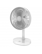 PLATINET RECHARGEABLE DESK FAN 3000 MAH 3 STEPS WHITE/GREY