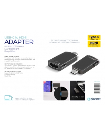 PLATINET MULTIMEDIA ADAPTER Type-C to HDMI 4K 30Hz