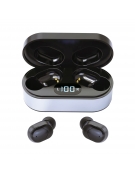 PLATINET PM1050 VIBE BLUETOOTH V5.0 TWS EARPHONES SPORT + LED CHARGING STATION BLACK