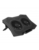 OMEGA LAPTOP COOLER PAD 2 FANS BLACK