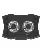 OMEGA LAPTOP COOLER PAD 2 FANS BLACK