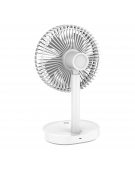 PLATINET RECHARGEABLE DESK FAN 3000 MAH 3 STEPS WHITE/GREY