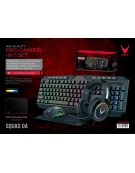 VARR GAMING 4IN1 SET 03 (MOUSE / MOUSEPAD / HEADSET / KEYBOARD) RGB RAINBOW