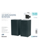 PSTB PLATINET SPEAKER PSTB 2.0 TONE BLACK is 2,0 speaker set for laptop or PC