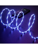USB Type-C charging cable with LED color light effect, 1M 2A