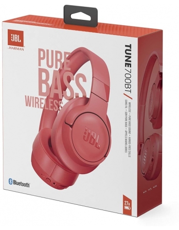 JBL Tune 700BT, Over-ear Bluetooth Headphones κοκκινο