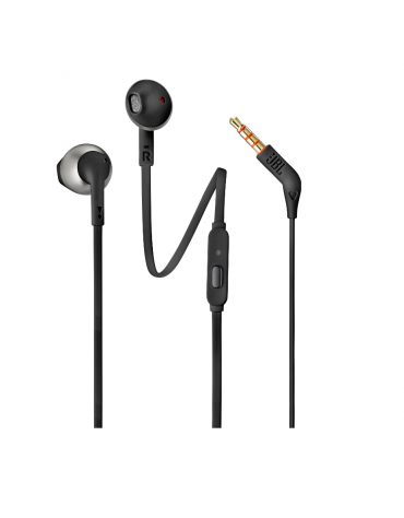 T205, InEar Universal Headphones 1-button Mic/Remote BLACK