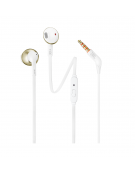T205, InEar Universal Headphones 1-button Mic/Remote GOLD
