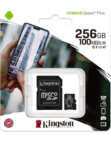 Kingston Canvas Go! Plus microSDXC 256GB Class 10 U3 V30 A2 UHS-I με αντάπτορα