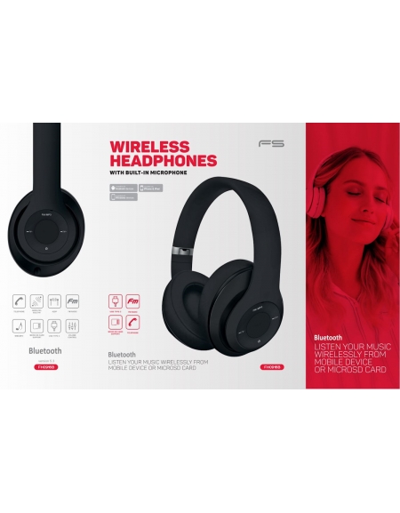 FREESTYLE ΗΧΕΙΑ BLUETOOTH FH0916 ΜΑΎΡΟ