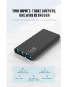 PLATINET POWER BANK 10000mAh Polymer PD 3.0 QC 3.0 LED Screen Black