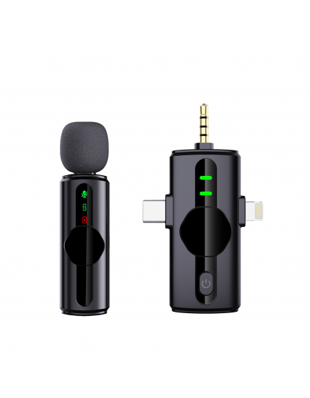 PLATINET WIRELESS LAVALIER MICROPHONE 3 IN 1 SINGLE