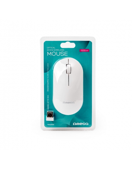 OMEGA WIRELESS MOUSE 2,4 GHz 1200 DPI WHITE