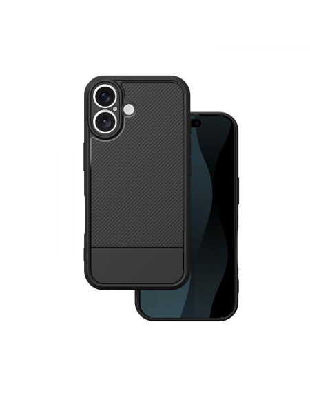 Simple Carbon case for iPhone 16 6,1" black