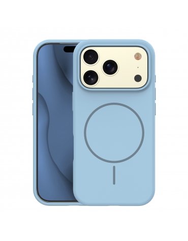 Silicone Thin Mag case for iPhone 17 Pro 6,3" light blue TFO