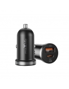 Maxlife MXCC-05 PD QC car charger 1x USB-C 1x USB 35W black