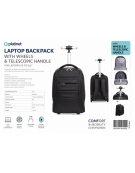 PLATINET LUCKYSKY CITY ROLLER LAPTOP BACKPACK TROLLEY CITY LAPTOP BACKPACK WITH WHEELS AND PRINT LOGO HANDLE 15.6"