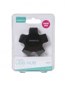 OMEGA USB 2.0 HUB 4 PORT STAR BLACK [42856]