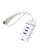 OMEGA USB 3.0 HUB 4 PORT WHITE [42463]